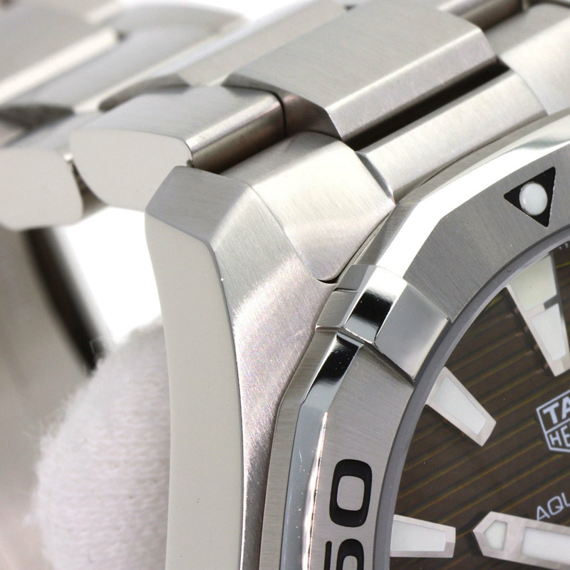 TAG Heuer WAY2018 Aquaracer Calibre 5 棕色不鏽鋼男士腕錶-10