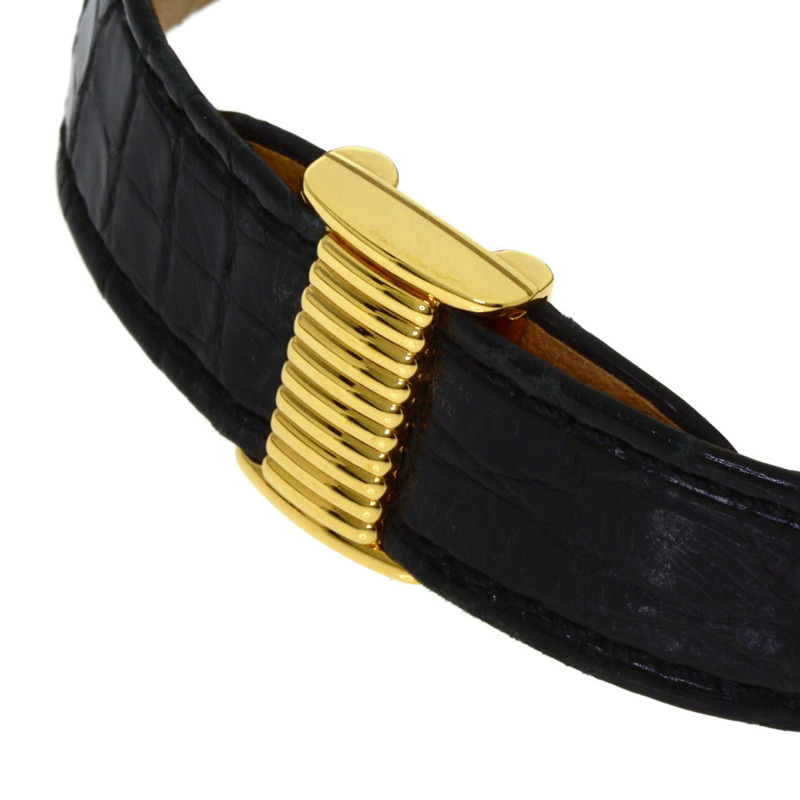 寶詩龍 Reflet 女士腕錶,18K黃金錶殼搭配皮革錶帶-7