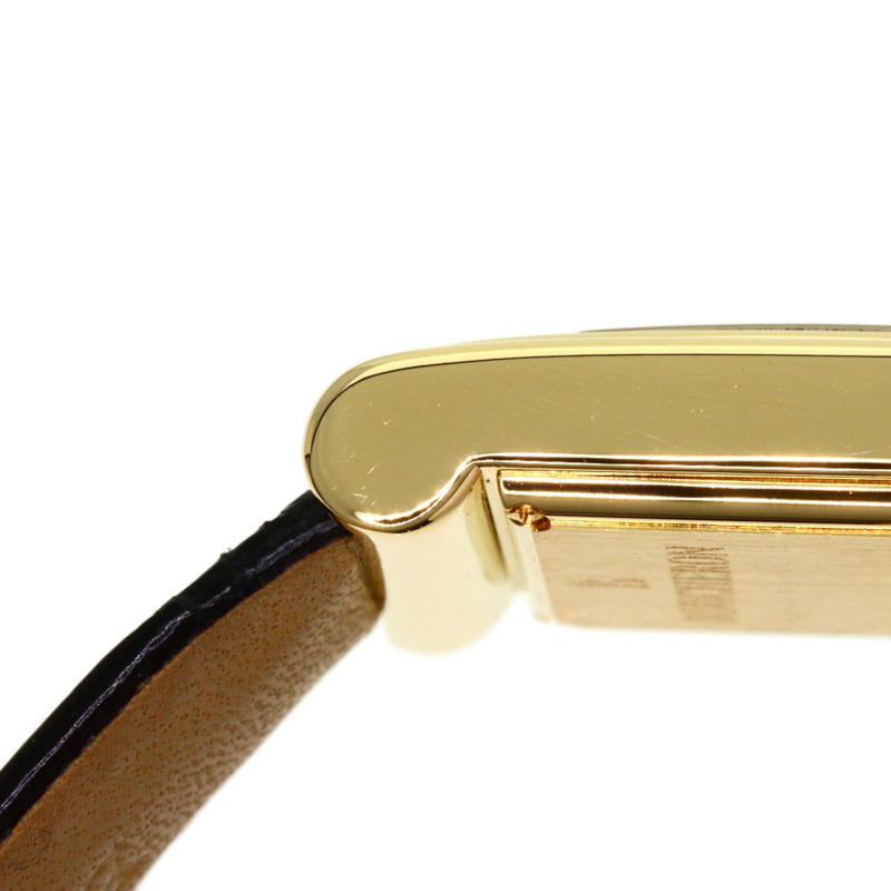 寶詩龍 Reflet 女士腕錶,18K黃金錶殼搭配皮革錶帶-15