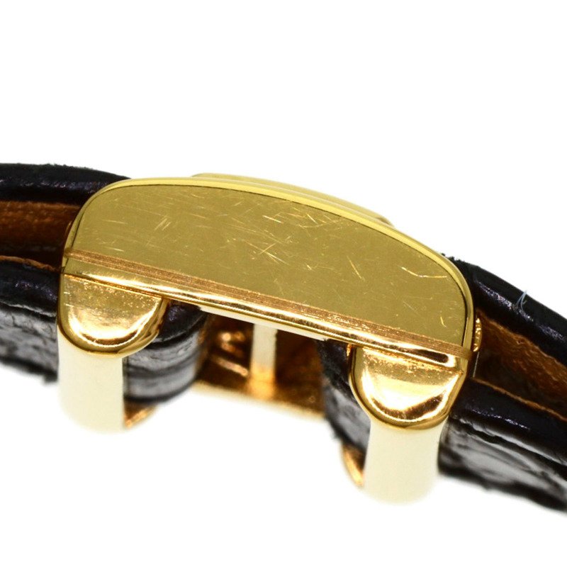 寶詩龍 Reflet 女士腕錶,18K黃金錶殼搭配皮革錶帶-17