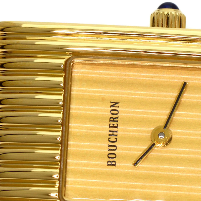 寶詩龍 Reflet 女士腕錶,18K黃金錶殼搭配皮革錶帶-20