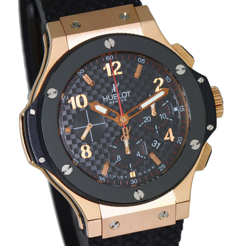 宇舶錶 (Hublot) 301.PB.131.RX Big Bang 男士腕錶,18K 玫瑰金錶殼搭配橡膠錶帶-3
