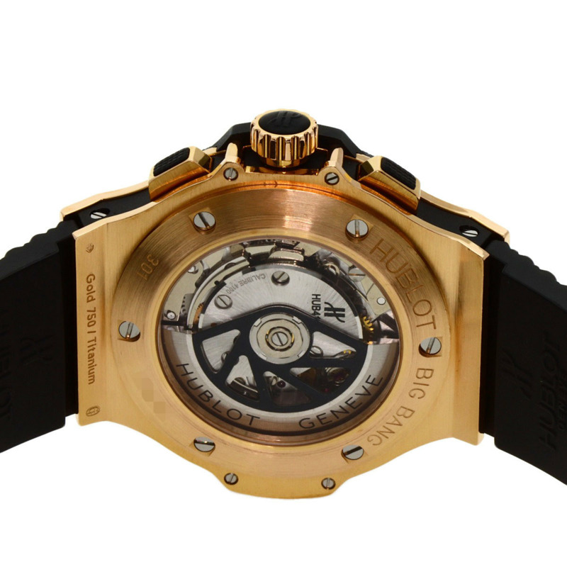 宇舶錶 (Hublot) 301.PB.131.RX Big Bang 男士腕錶,18K 玫瑰金錶殼搭配橡膠錶帶-6