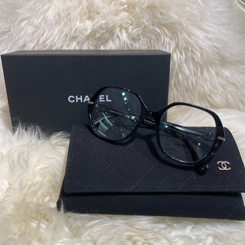 Chanel 多邊平光鏡3458 c.622-0