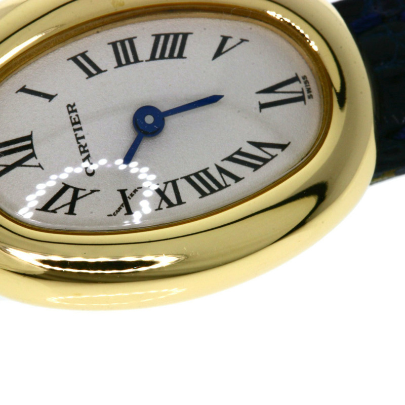 卡地亞 W1510956 迷你 Baignoire 腕錶,18K 黃金/皮革錶帶,女款-17