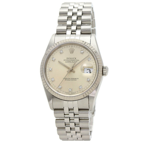 勞力士 16234G Datejust 10P 鑲鑽腕錶 不鏽鋼/SS/18K黃金 男款 ROLEX