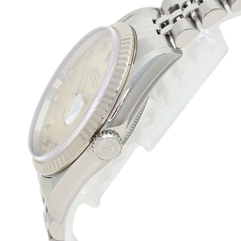 勞力士 16234G Datejust 10P 鑲鑽腕錶 不鏽鋼/SS/18K黃金 男款 ROLEX-4