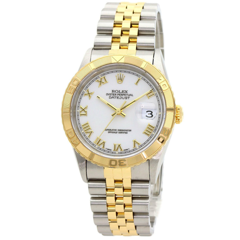 勞力士 16263 Datejust Thunderbird 男士腕錶,精鋼/SSx18K黃金-0