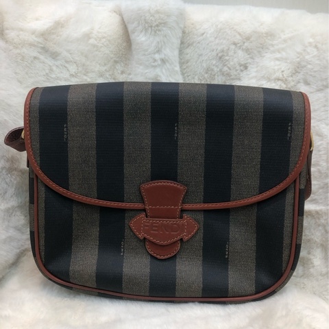 FENDI 中古直間拼色斜孭袋 XC224