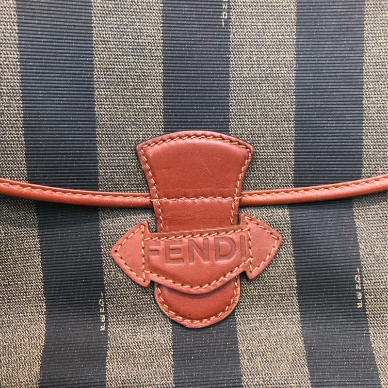 FENDI 中古直間拼色斜孭袋 XC224-5