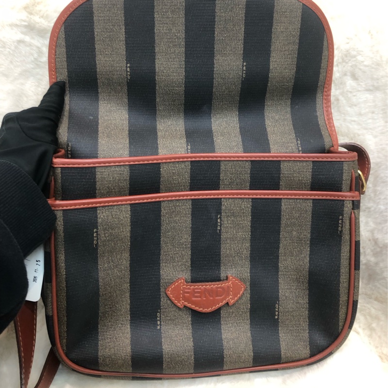 FENDI 中古直間拼色斜孭袋 XC224-6