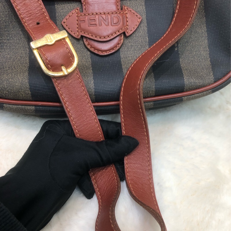 FENDI 中古直間拼色斜孭袋 XC224-9