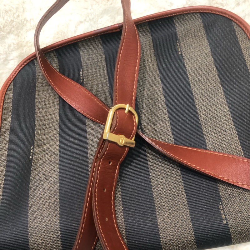 FENDI 中古直間拼色斜孭袋 XC224-12
