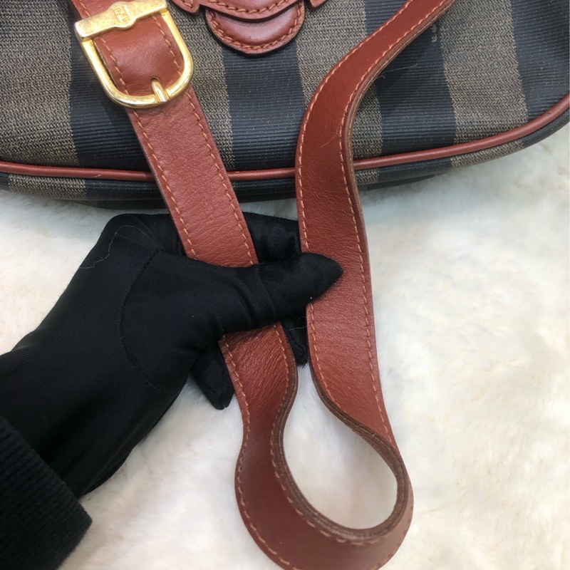 FENDI 中古直間拼色斜孭袋 XC224-13