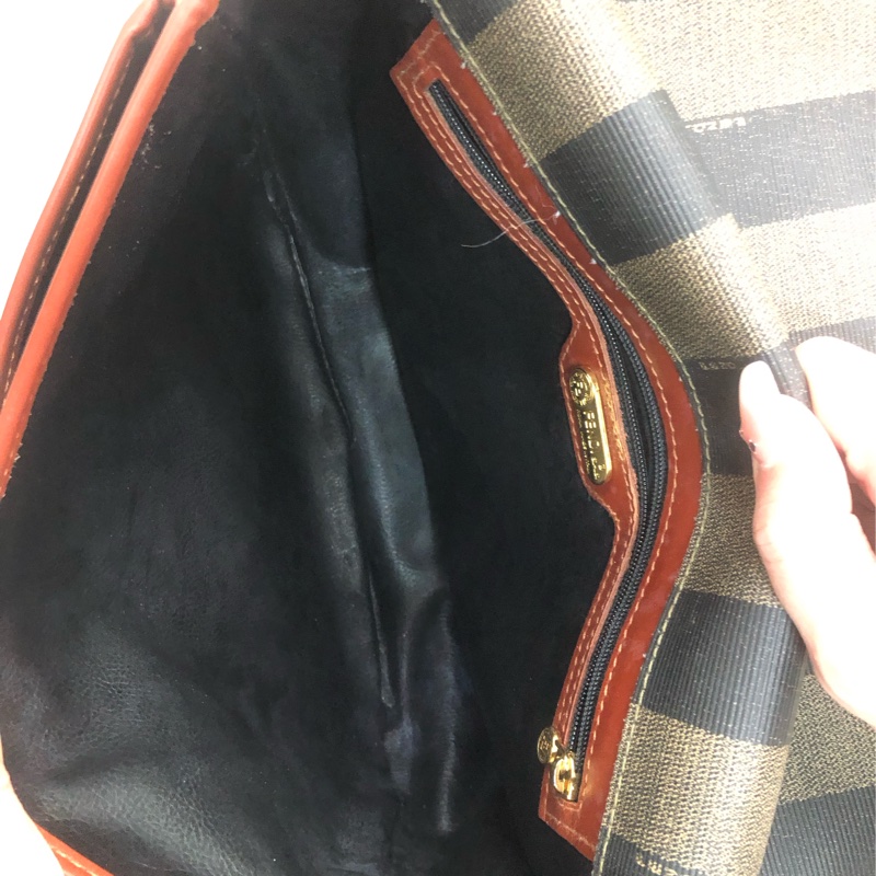 FENDI 中古直間拼色斜孭袋 XC224-15