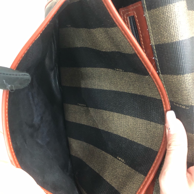 FENDI 中古直間拼色斜孭袋 XC224-16