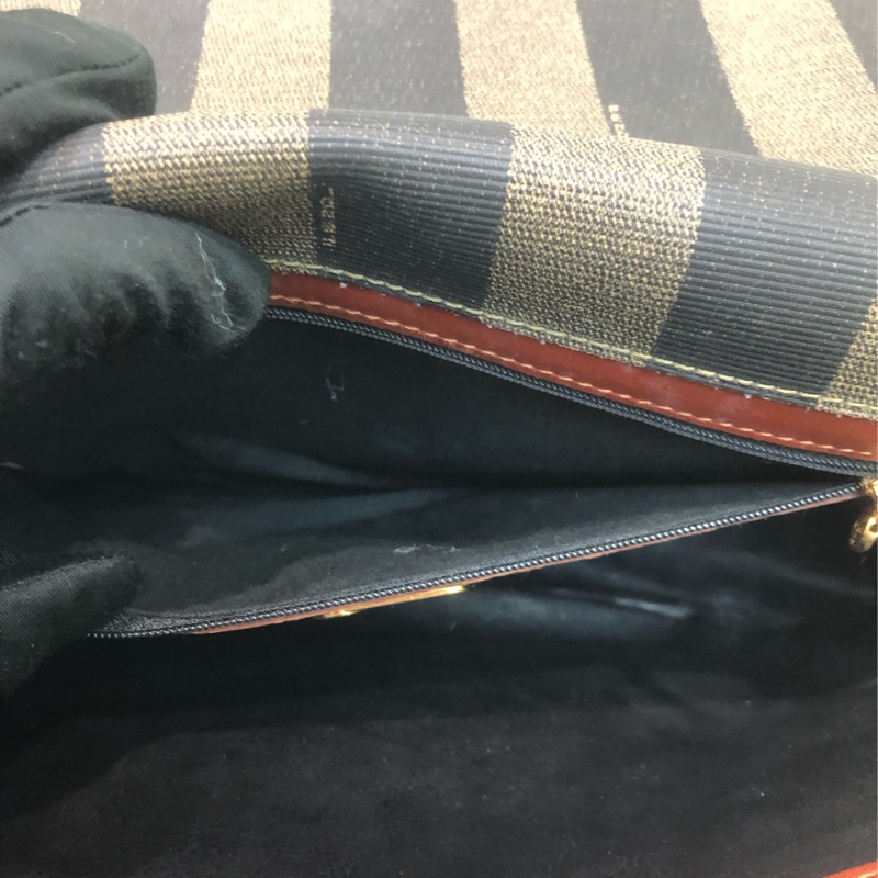 FENDI 中古直間拼色斜孭袋 XC224-17