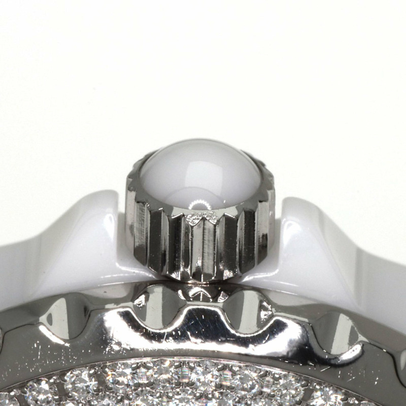 香奈兒 H0967 J12 33毫米錶圈鑲鑽腕錶,陶瓷/陶瓷/鑽石,女士款-8