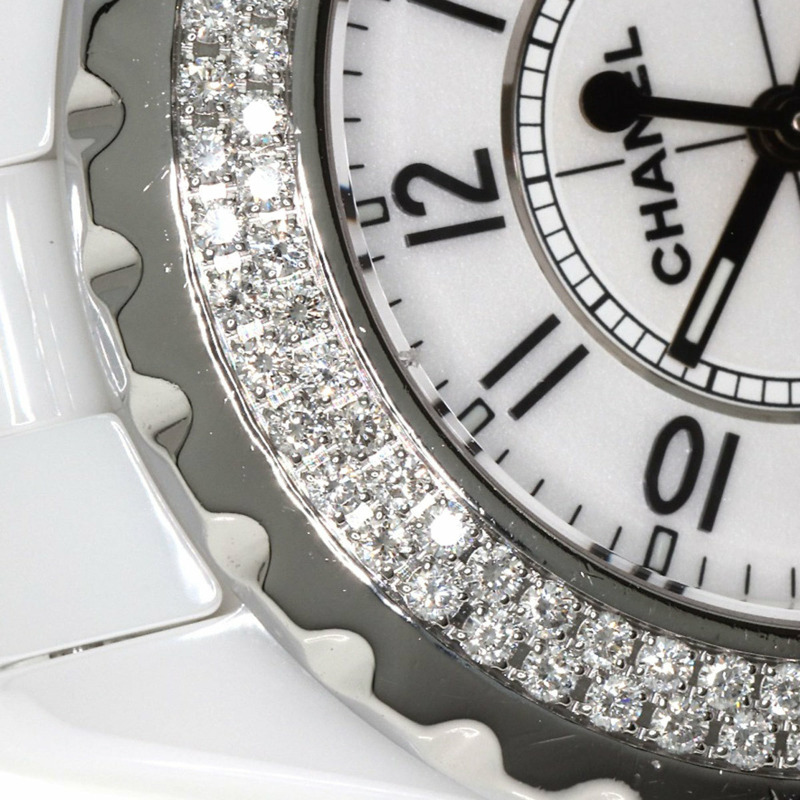 香奈兒 H0967 J12 33毫米錶圈鑲鑽腕錶,陶瓷/陶瓷/鑽石,女士款-19