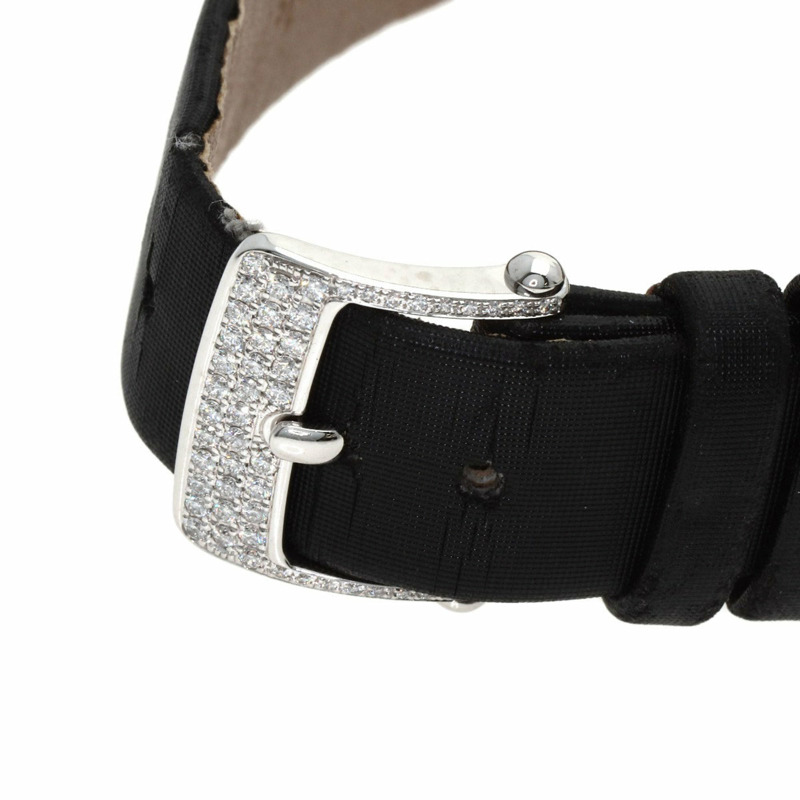 梵克雅寶 WRWF01E8 Secret Dentelle 女士腕錶,18K 白金錶殼,緞面皮革錶帶,鑲嵌鑽石-8