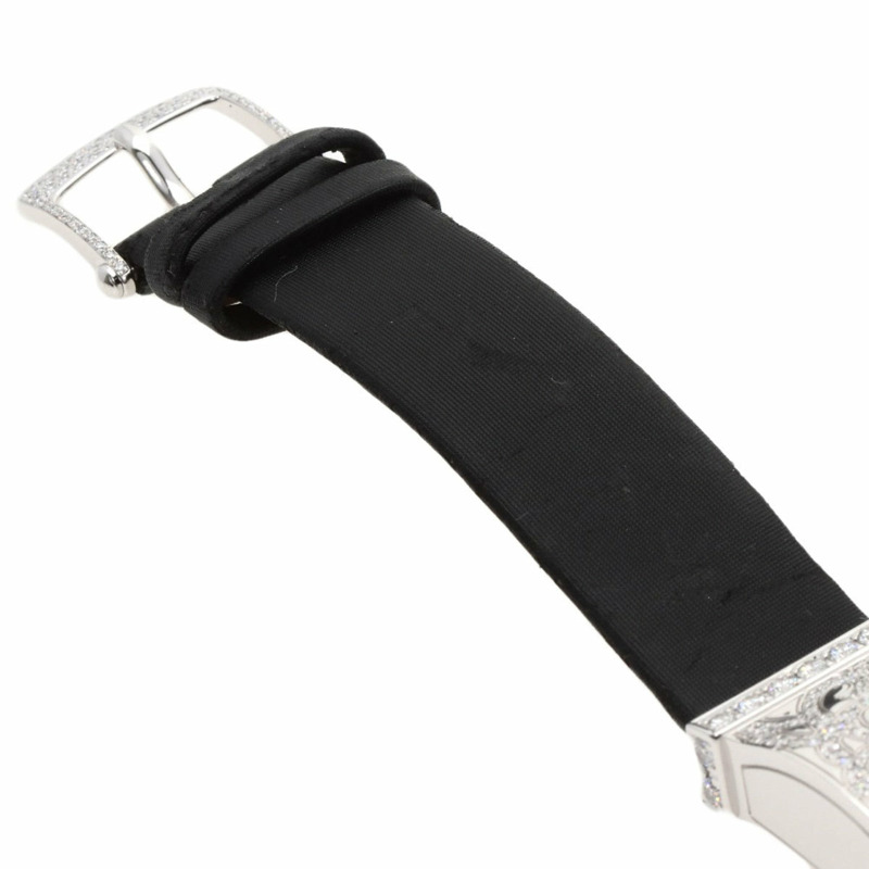 梵克雅寶 WRWF01E8 Secret Dentelle 女士腕錶,18K 白金錶殼,緞面皮革錶帶,鑲嵌鑽石-11