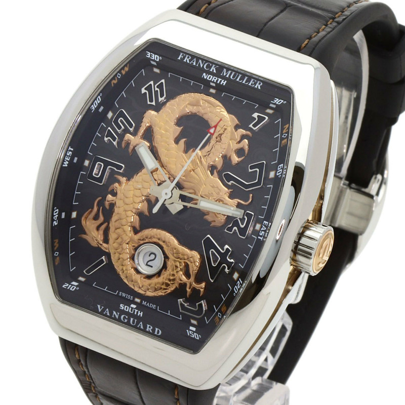 Franck Muller V45SCDTSTGAC5N Vanguard 金龍男士腕錶,限量發行 88 枚,精鋼/橡膠/皮革錶帶-2