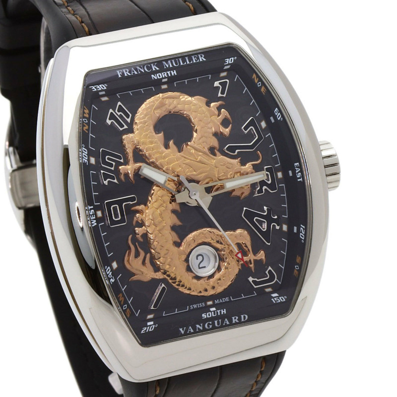 Franck Muller V45SCDTSTGAC5N Vanguard 金龍男士腕錶,限量發行 88 枚,精鋼/橡膠/皮革錶帶-3