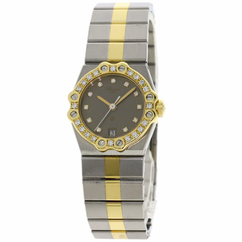 蕭邦 (Chopard) 25/8024-11 Samoritz 11P 鑲鑽女錶,精鋼/SSx18KYG 錶殼。-0