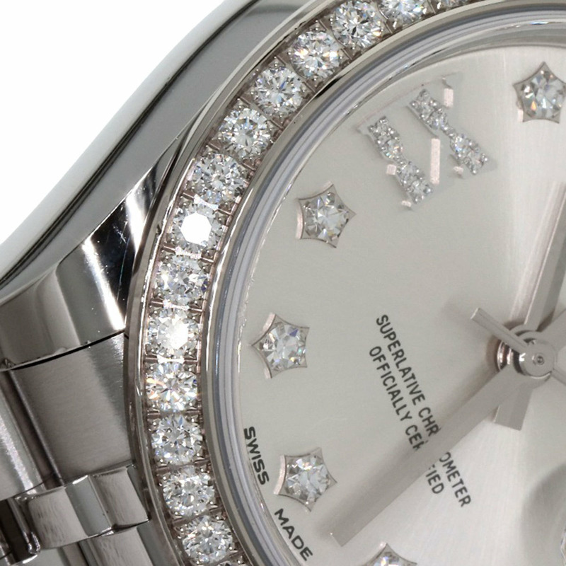 勞力士 279384RBR Datejust 10P 鑲鑽腕錶 不銹鋼/SS/鑽石 女士 ROLEX-24