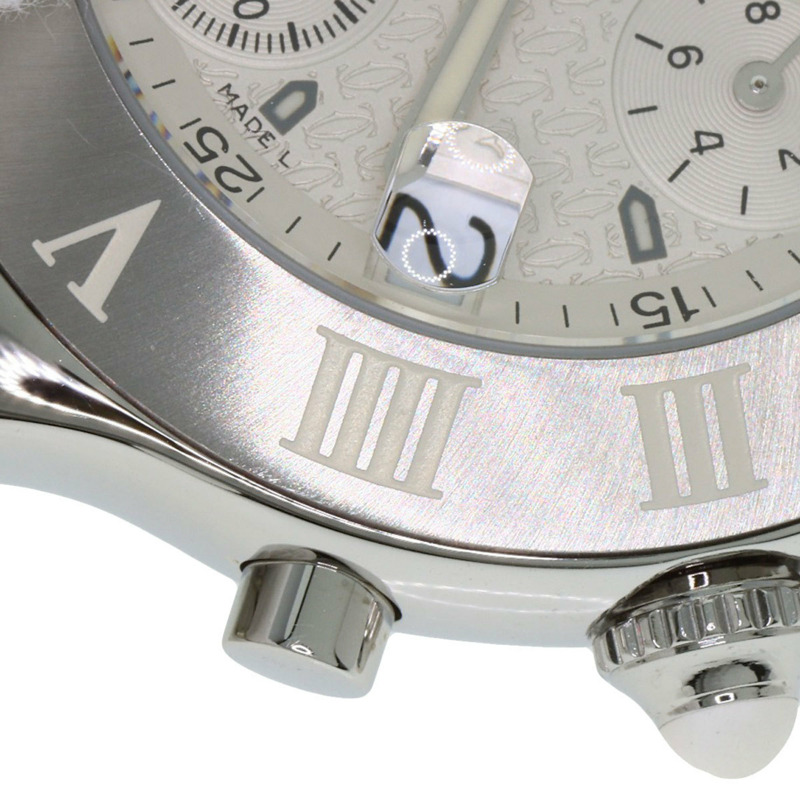 卡地亞 W10184U2 Chronoscaph LM 男士腕錶,精鋼/精鋼/橡膠錶帶-23