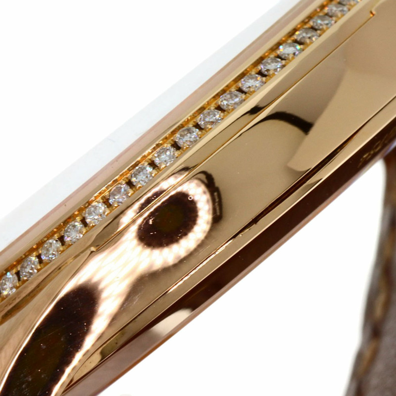 真力時 (Zenith) 22.2310.692 Elite 超薄月相鑲鑽腕錶,18K 玫瑰金錶殼搭配真皮錶帶,女士款-18