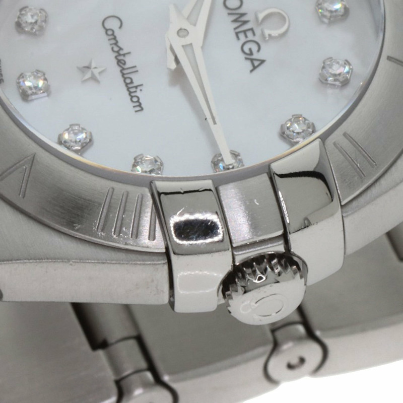 歐米茄 123.10.24.60.55.001 星座系列磨砂12鑽錶 不鏽鋼/SS 女士-15