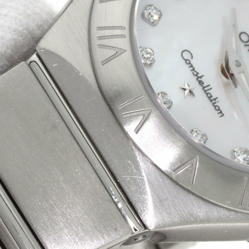 歐米茄 123.10.24.60.55.001 星座系列磨砂12鑽錶 不鏽鋼/SS 女士-19