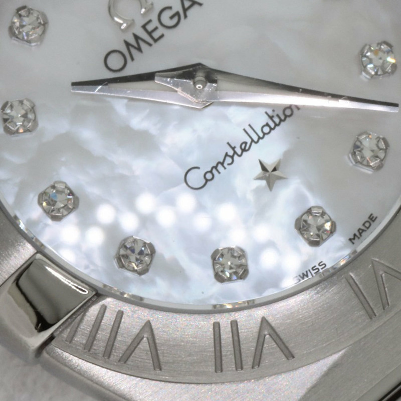 歐米茄 123.10.24.60.55.001 星座系列磨砂12鑽錶 不鏽鋼/SS 女士-27