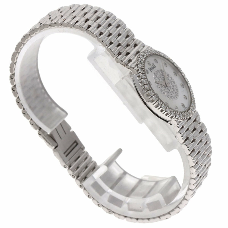 伯爵9706G2 Tradition系列鑽石腕錶,18K白金錶殼,鑲鑽,女士款-1