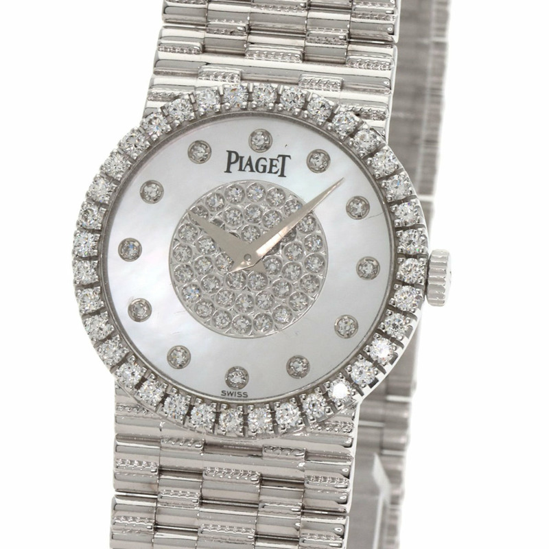 伯爵9706G2 Tradition系列鑽石腕錶,18K白金錶殼,鑲鑽,女士款-2