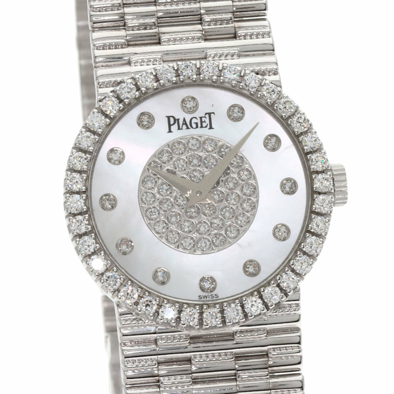 伯爵9706G2 Tradition系列鑽石腕錶,18K白金錶殼,鑲鑽,女士款-3