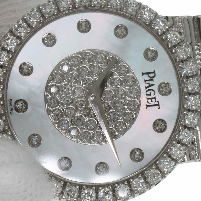 伯爵9706G2 Tradition系列鑽石腕錶,18K白金錶殼,鑲鑽,女士款-19