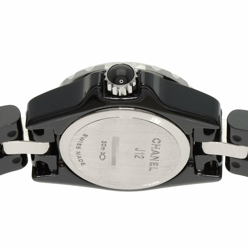 香奈兒 H5236 J12 XS 19毫米鑲鑽陶瓷/陶瓷女士腕錶-6