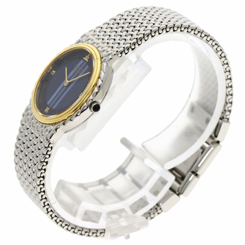 精工 5A70-0260 Credor 圓形錶盤藍瑪瑙腕錶,不鏽鋼/SS/18K黃金,女款-1