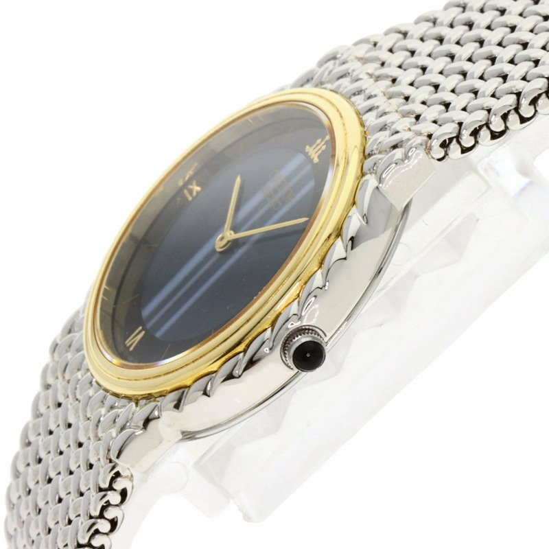 精工 5A70-0260 Credor 圓形錶盤藍瑪瑙腕錶,不鏽鋼/SS/18K黃金,女款-4