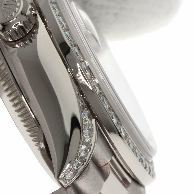 勞力士 79159G Datejust 10 件套錶圈鑲鑽腕錶,18K 白金/18KWG/鑽石女士腕錶-11