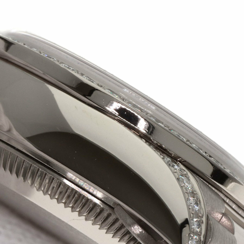 勞力士 79159G Datejust 10 件套錶圈鑲鑽腕錶,18K 白金/18KWG/鑽石女士腕錶-18