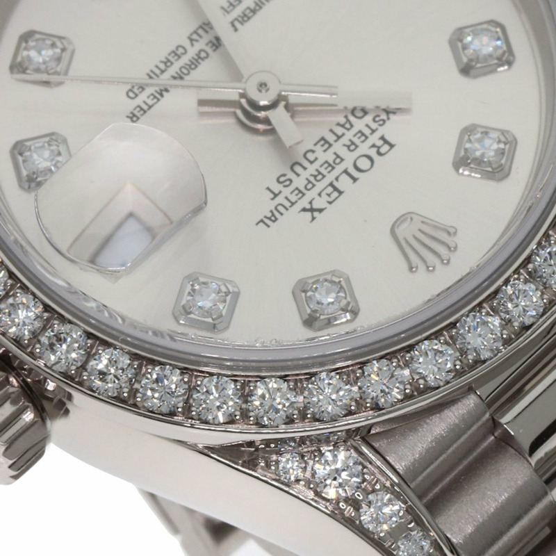 勞力士 79159G Datejust 10 件套錶圈鑲鑽腕錶,18K 白金/18KWG/鑽石女士腕錶-25