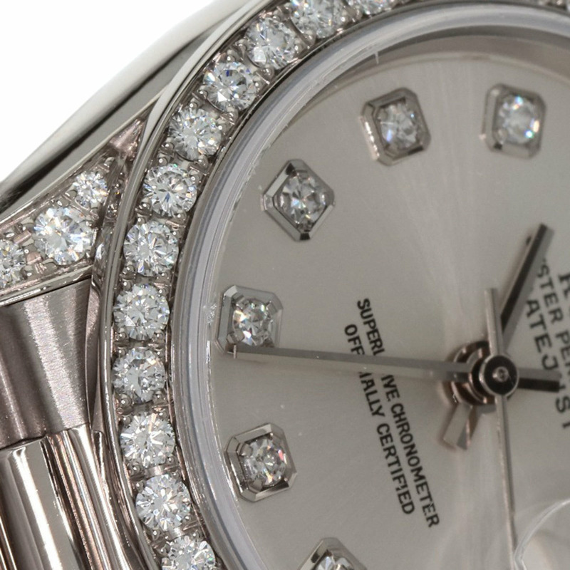 勞力士 79159G Datejust 10 件套錶圈鑲鑽腕錶,18K 白金/18KWG/鑽石女士腕錶-27