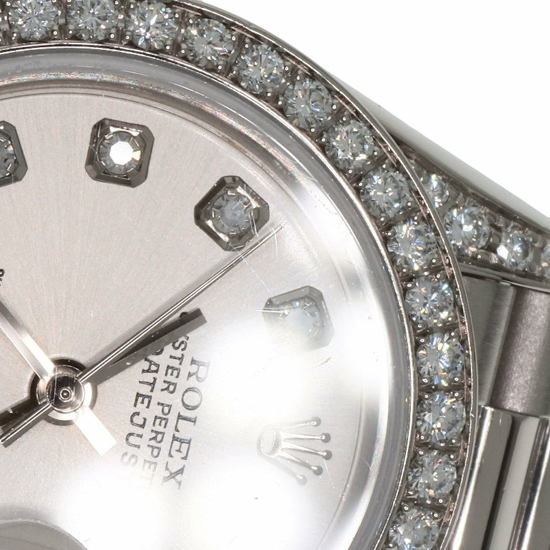 勞力士 79159G Datejust 10 件套錶圈鑲鑽腕錶,18K 白金/18KWG/鑽石女士腕錶-30