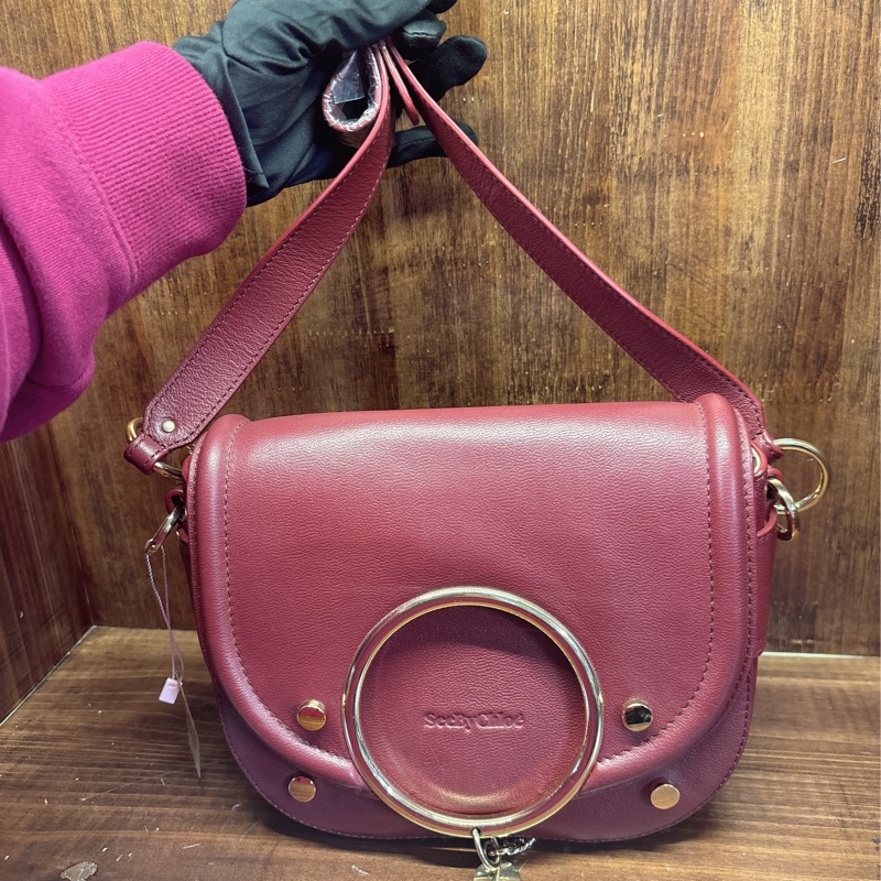 See by Chloe 酒紅色手提包-0