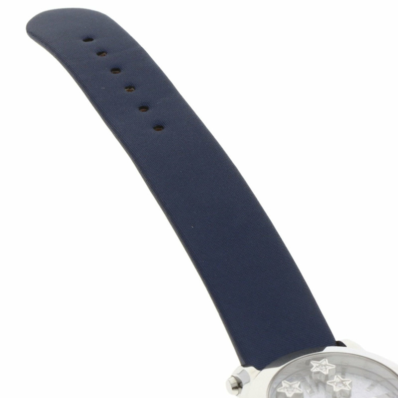 蕭邦 (Chopard) 27/8509 Happy Sport 3P 鑲鑽女錶,精鋼錶殼搭配緞面皮革錶帶。-9