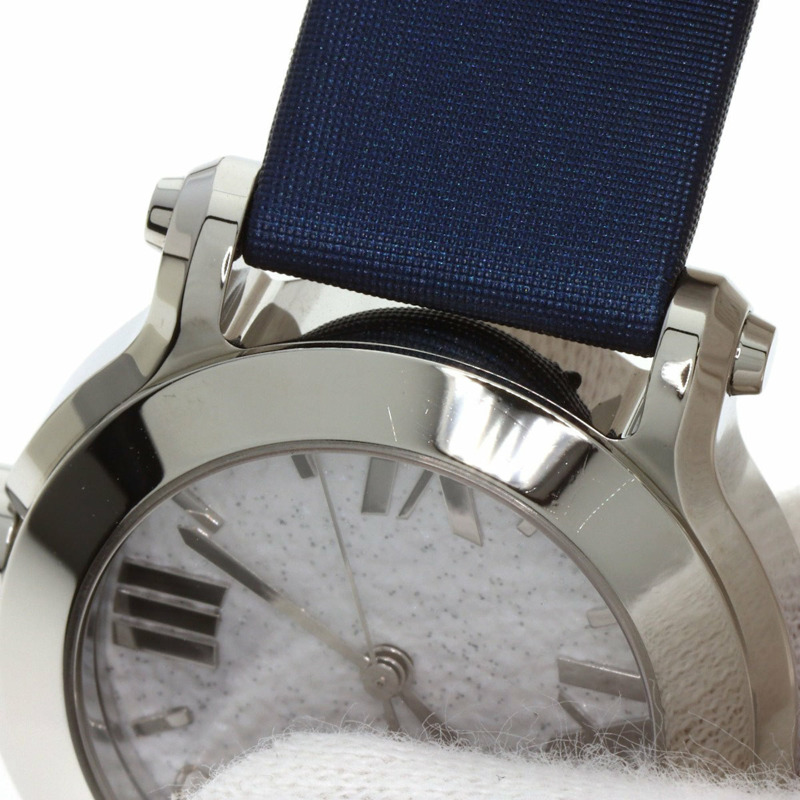 蕭邦 (Chopard) 27/8509 Happy Sport 3P 鑲鑽女錶,精鋼錶殼搭配緞面皮革錶帶。-16