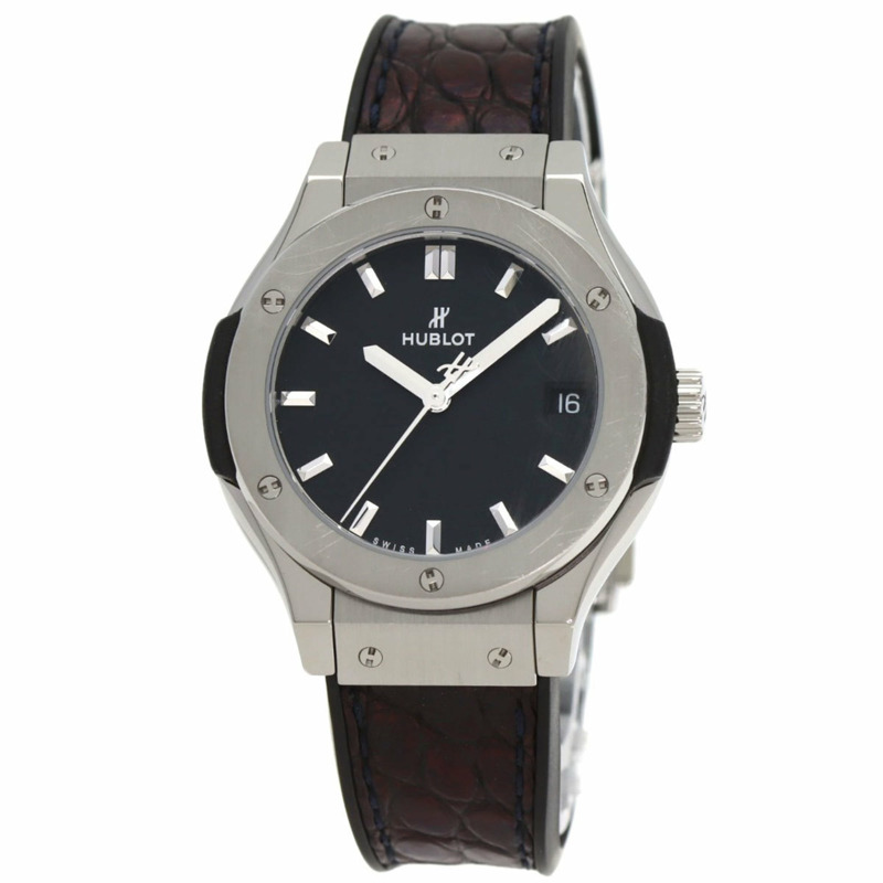 宇舶錶 581.NX.1171.RX 經典融合系列鈦金屬腕錶,鈦金屬/橡膠/皮革錶帶,女款-0